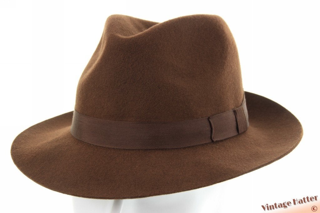 Gleufhoed Christys' London bruin wolvilt 56,5 als nieuw, Kleding | Heren, Hoeden en Petten, Christys' London, Hoed, Ophalen of Verzenden