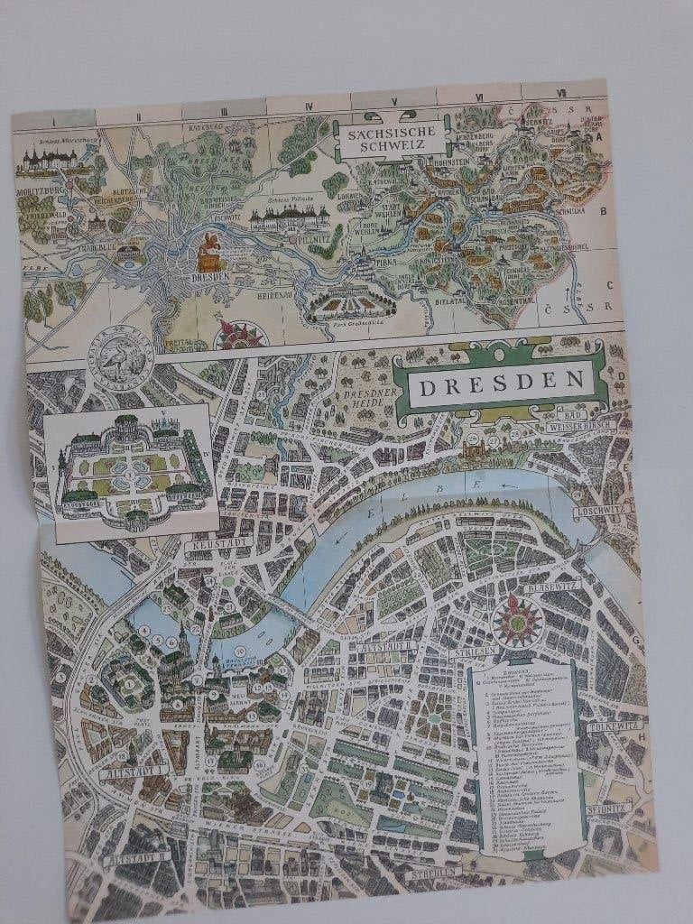 3 x plattegrond DRESDEN, Boeken, Atlassen en Landkaarten, Ophalen of Verzenden, Duitsland, 1800 tot 2000, Landkaart