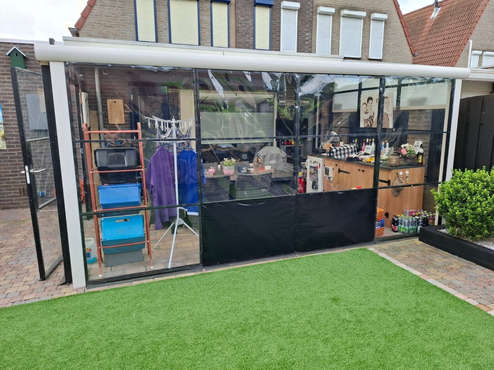 Terrasoverkapping 5 x 3 meter, Ophalen