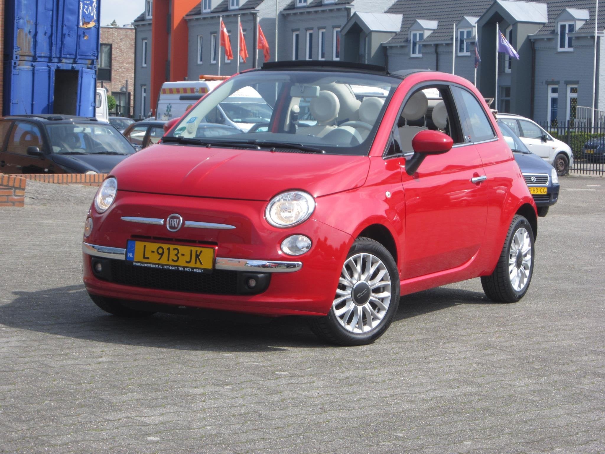 Fiat 500 C 1,2 Lounge cabrio, PDC Bovag garantie Fiat Fiat 5, Auto's, Fiat, Voorwielaandrijving, Stof, Gebruikt, 4 cilinders