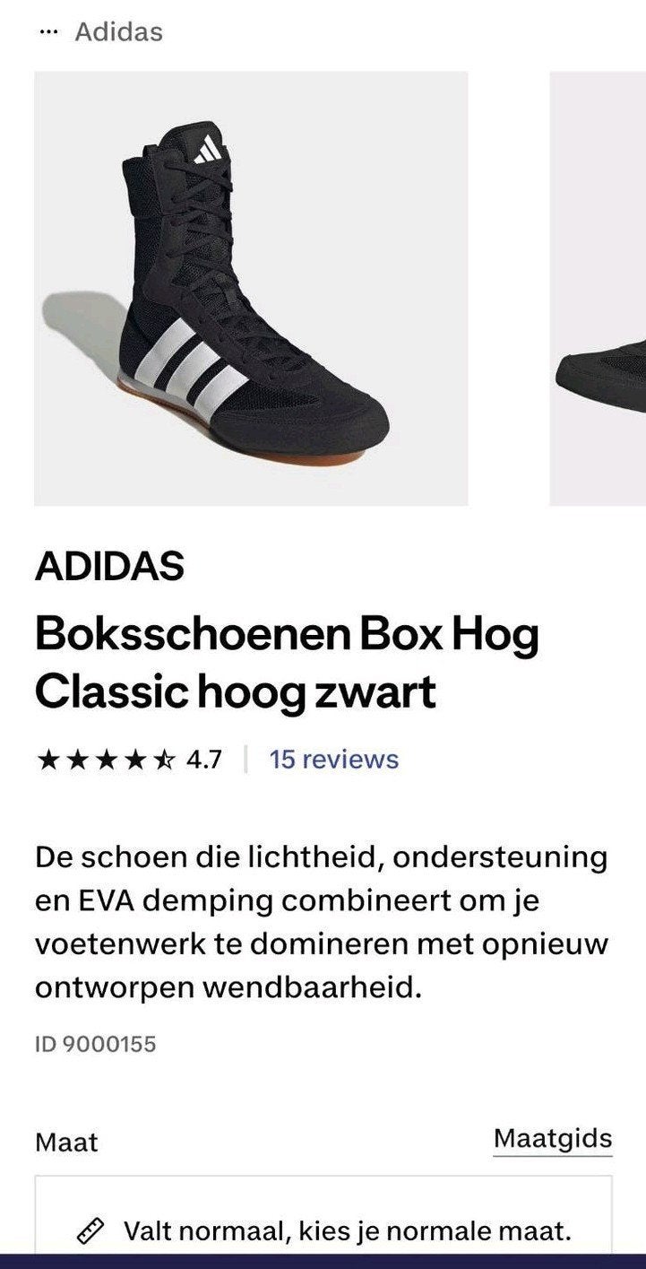 Nieuwe Adidas Box Hog 2 boksschoenen - Maat 46 EU, Groter dan maat XL, Overige, Nieuw, Ophalen of Verzenden