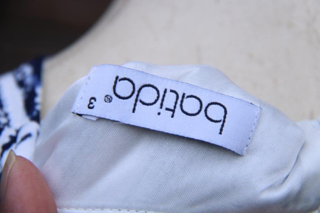 Jurk blauw/ zwart/ creme Batida mt 3 (40) Vaste prijs, Kleding | Dames, Jurken, Maat 38/40 (M), Blauw, Ophalen of Verzenden, Zo goed als nieuw