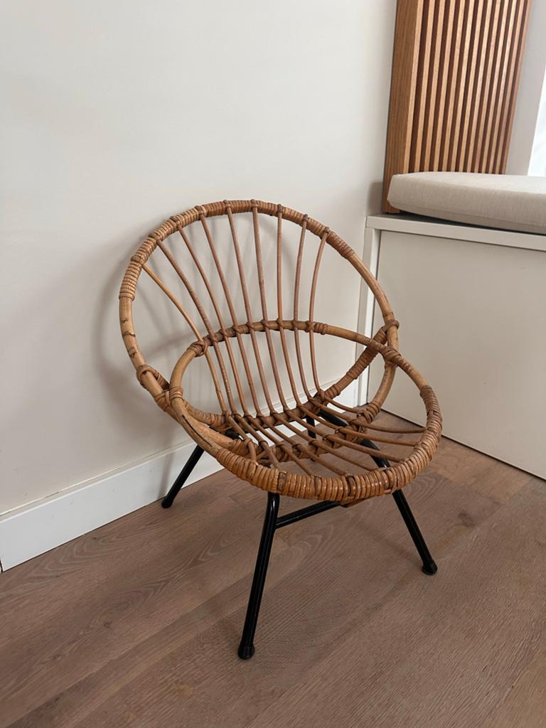 Rotan Rohé kinderstoeltje - Vintage, Kinderen en Baby's, Kinderstoelen, Ophalen, Gebruikt, Overige typen
