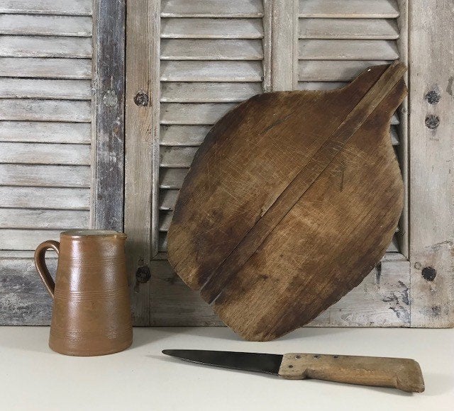 Antieke Franse primitieve broodplank pizza plank, Antiek en Kunst, Ophalen of Verzenden