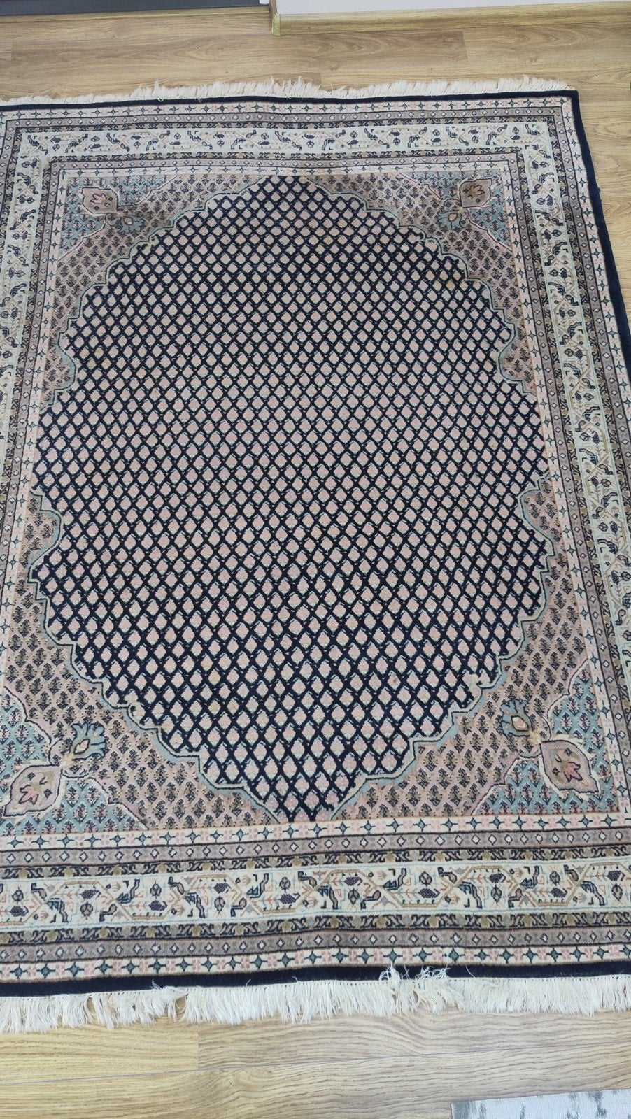 Perzisch tapijt - gebruikt maar nog mooi, Ophalen, Gebruikt, Blauw, 150 tot 200 cm