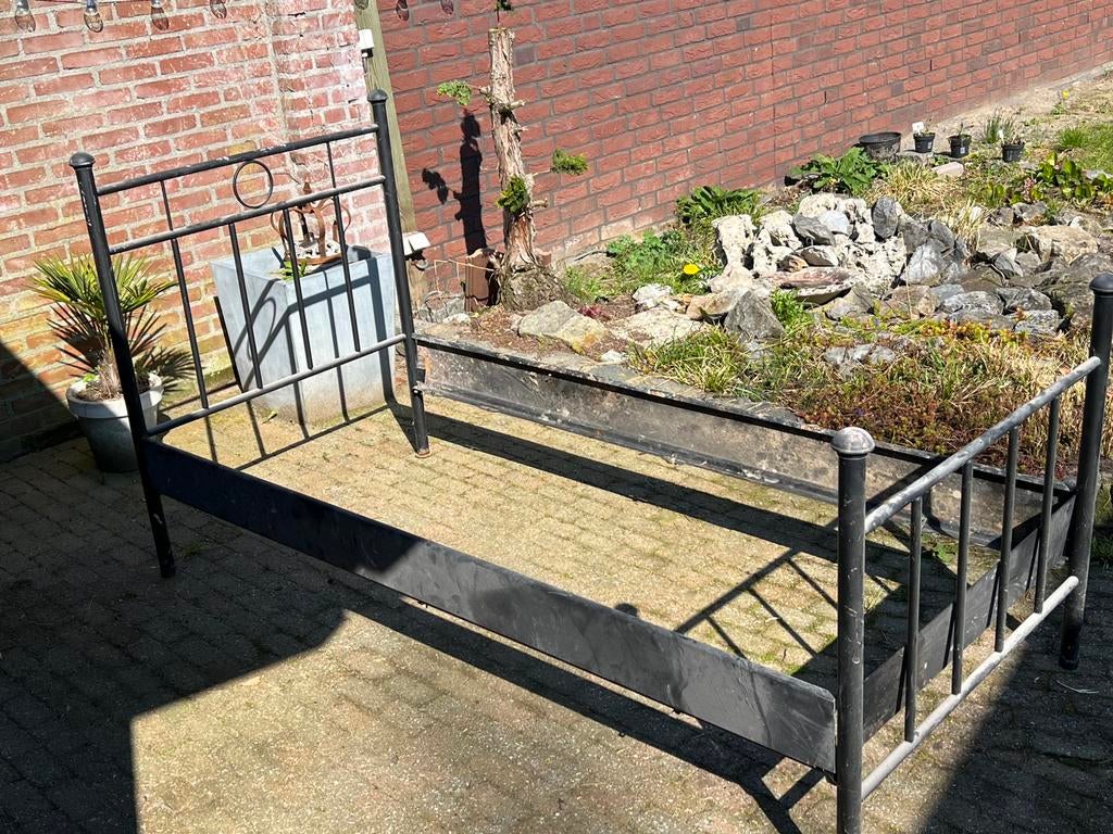 Spijlen bed, Ophalen, Gebruikt, 180 cm of meer, 85 tot 100 cm
