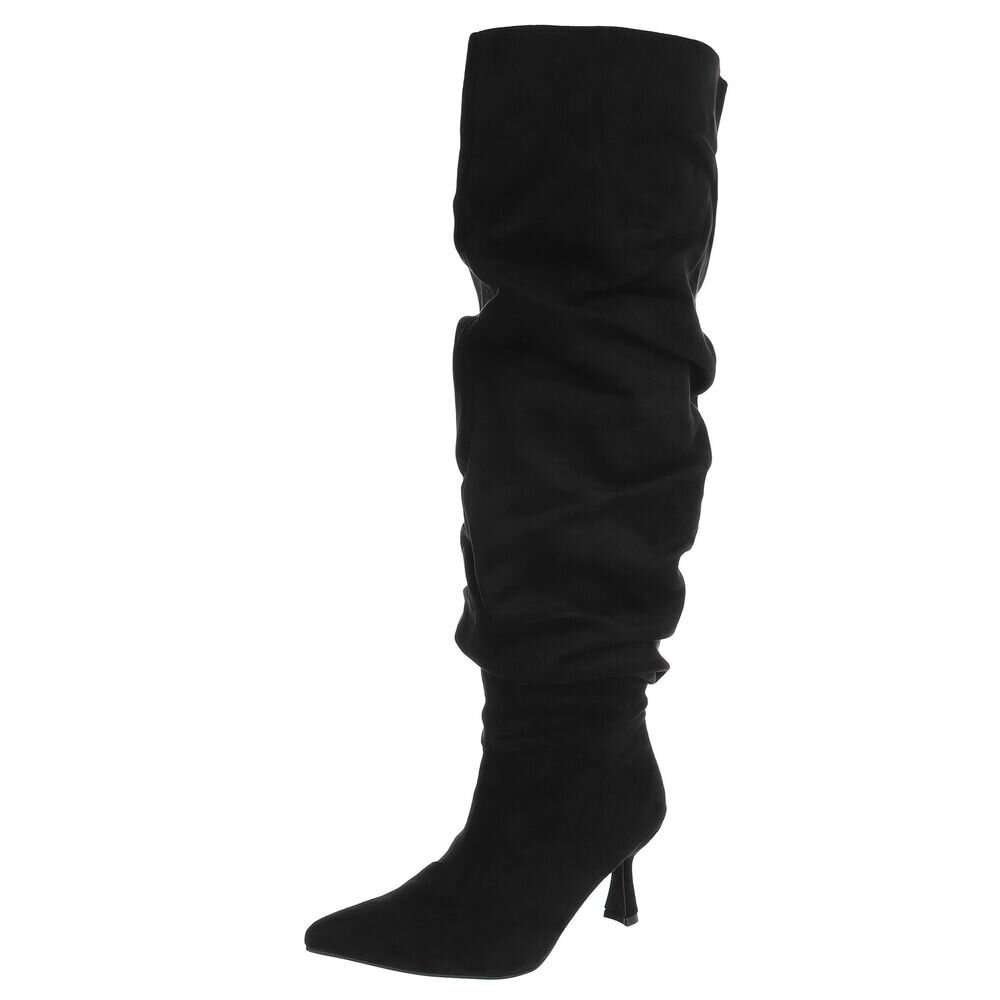 Dames slouchy overknee laarzen zwart 36 37 38 39 40 41, Info@lunamex.com, Hoge laarzen, Lunamex Trading, Zwart