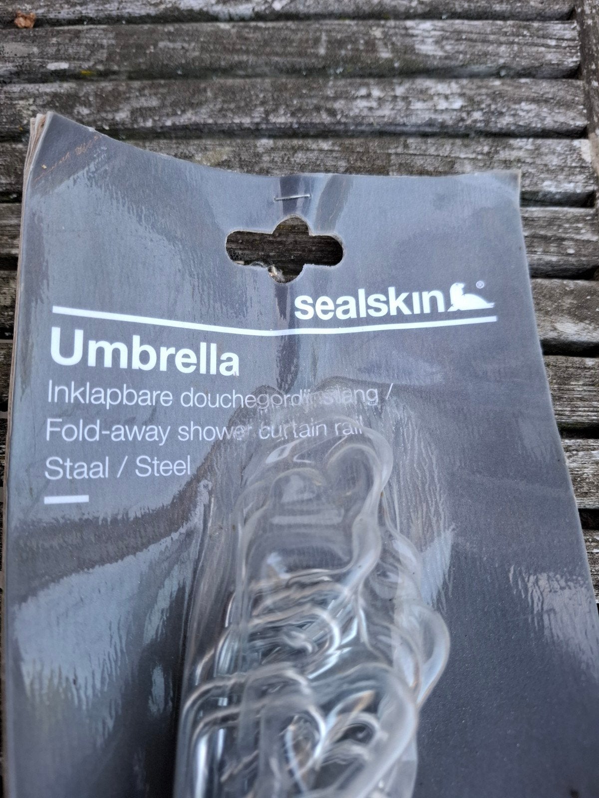 Sealskin Umbrella inklapbare douchegordijnstang, Huis en Inrichting, Badkamer | Badtextiel en Accessoires, Nieuw, Ophalen of Verzenden