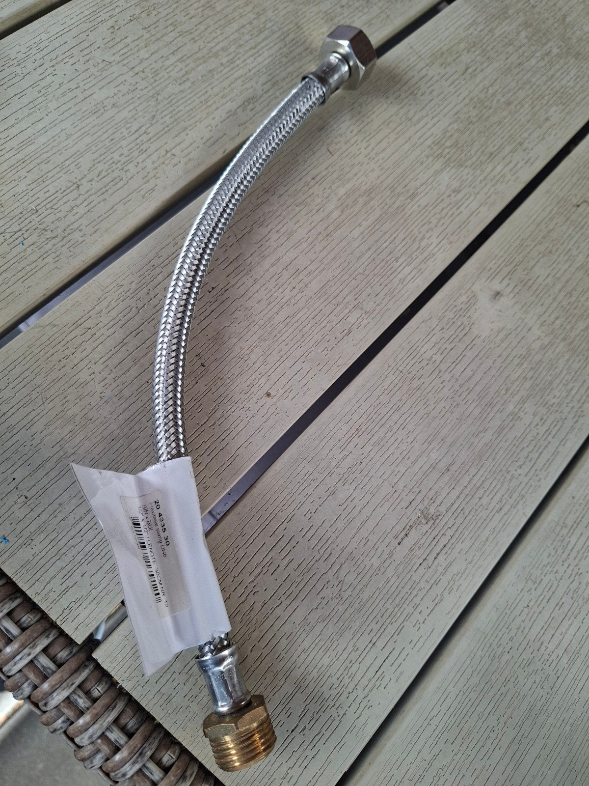 Flexibele slang 1/2" x 1/2" - 30cm, Doe-het-zelf en Verbouw, Sanitair, Ophalen, Nieuw, Rvs, Overige typen