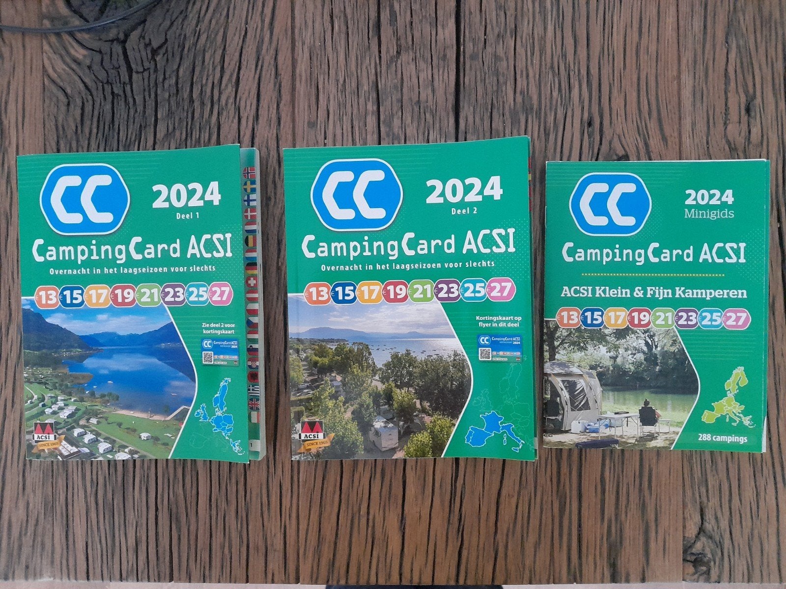 ACSI Camping Card Gidsen 2024 (Deel 1, Deel 2, Minigids), Ophalen of Verzenden, Zo goed als nieuw, Europa, Campinggids