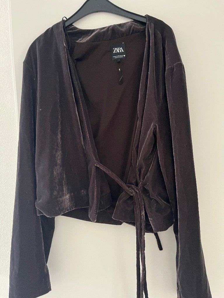Nieuw zacht overslagvestje maat xs Zara, Bruin, Verzenden, Nieuw, Maat 34 (XS) of kleiner