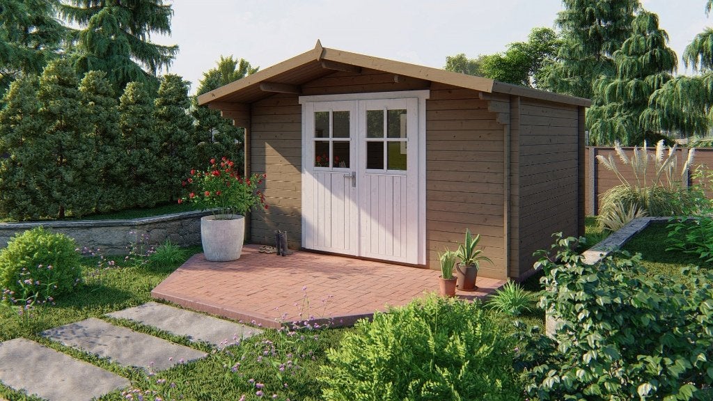 Blokhut - Tuinhuis Murcia | 34 mm | vuren onbehandeld, Verzenden, Nieuw