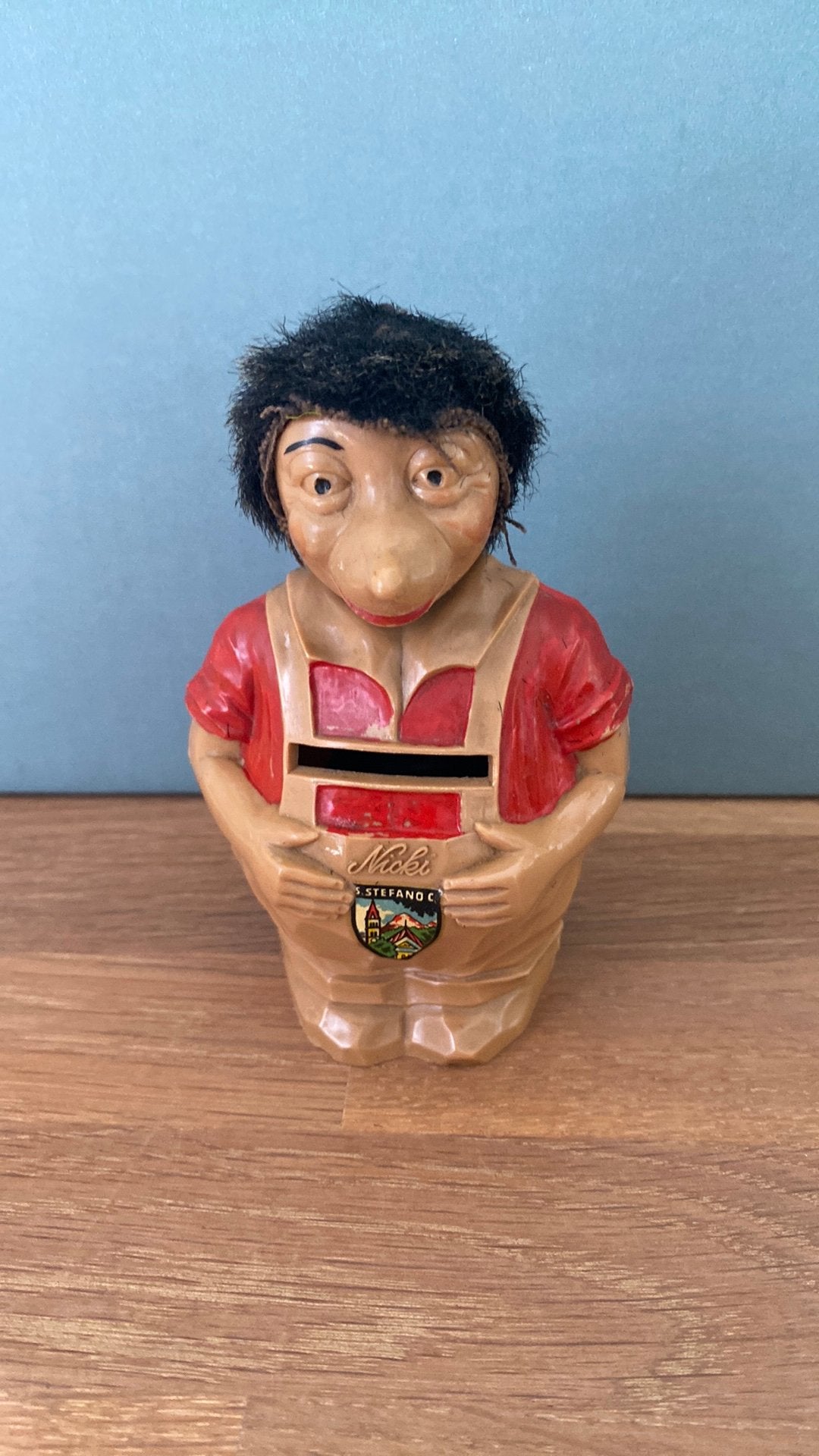 Vintage 'Nicky' Knikkende Spaarpot Jaren 50/60 – Retro Trol, Verzamelen, Spaarpotten, Ophalen of Verzenden, Zo goed als nieuw