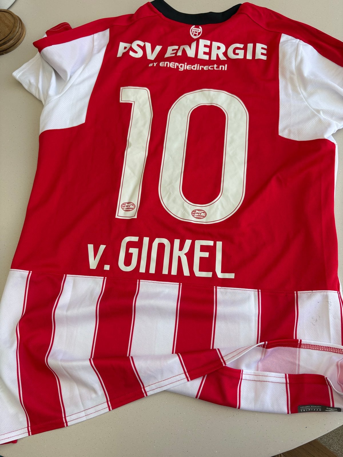 Matchworn PSV shirt met beschadigde bedrukking, Verzamelen, Sportartikelen en Voetbal, Ophalen of Verzenden, Gebruikt, PSV, Shirt