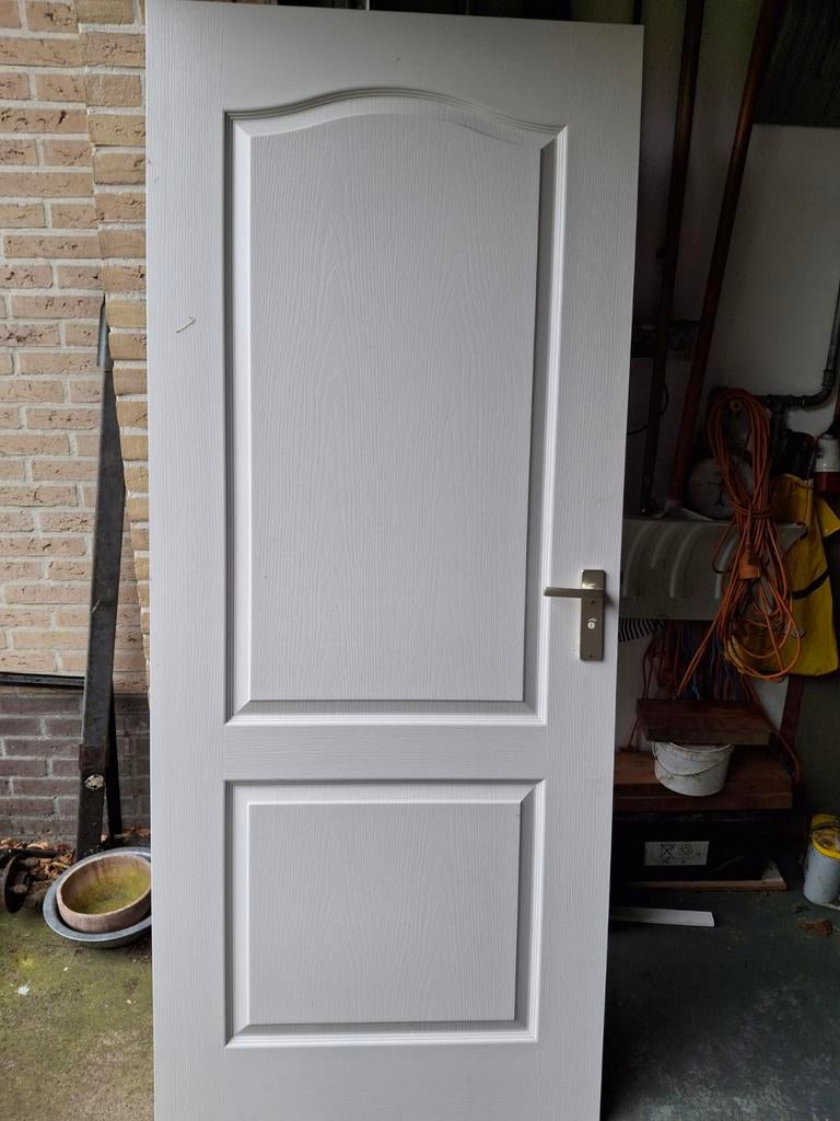 Binnendeur 198 cm bij 82cm en 4 cm dik, Ophalen, Gebruikt, 80 tot 100 cm, Binnendeur