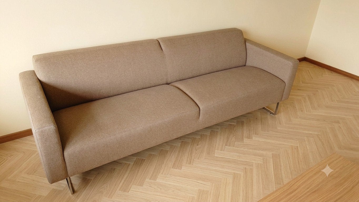 Artifort Mare | 3 zitsbank | Bruin Wol | Opnieuw bekleed, Huis en Inrichting, Banken | Bankstellen, 75 tot 100 cm, Ophalen of Verzenden