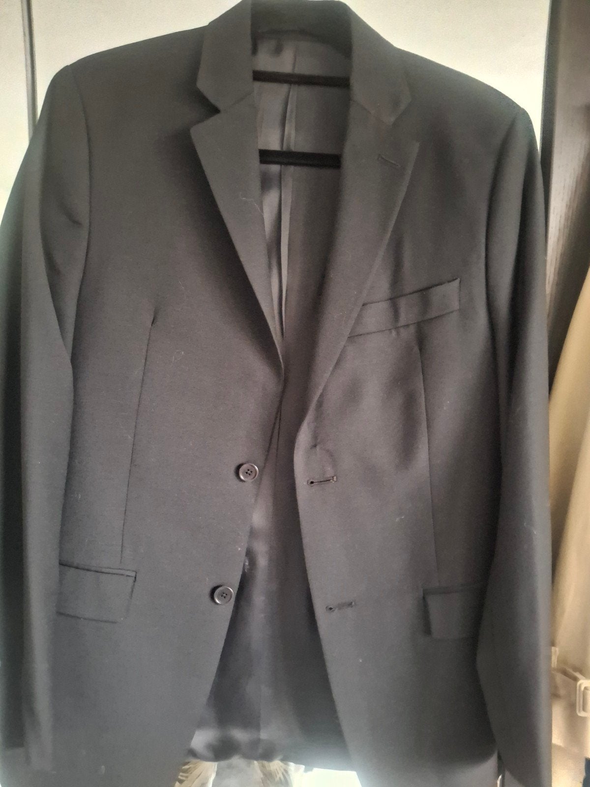 DKNY wollen mannen colbert, zgan, maat M (valt klein), Zwart, Ophalen of Verzenden, Zo goed als nieuw, DKNY