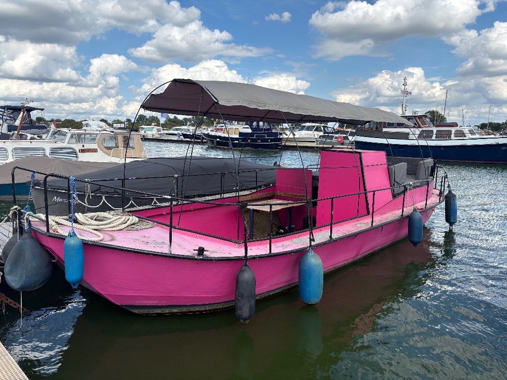 Unieke verkoopboot / Partyboot met Mercedes OM615-motor, 9 m, Gebruikt, Staal, Binnenboordmotor