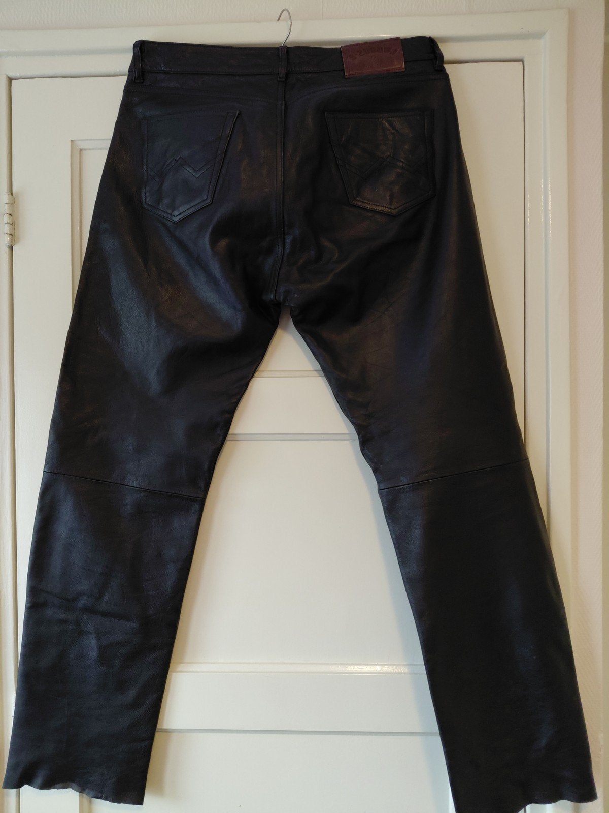 leren broek   m/v, Kleding | Heren, Ophalen of Verzenden, Zo goed als nieuw, Maat 46 (S) of kleiner, Zwart
