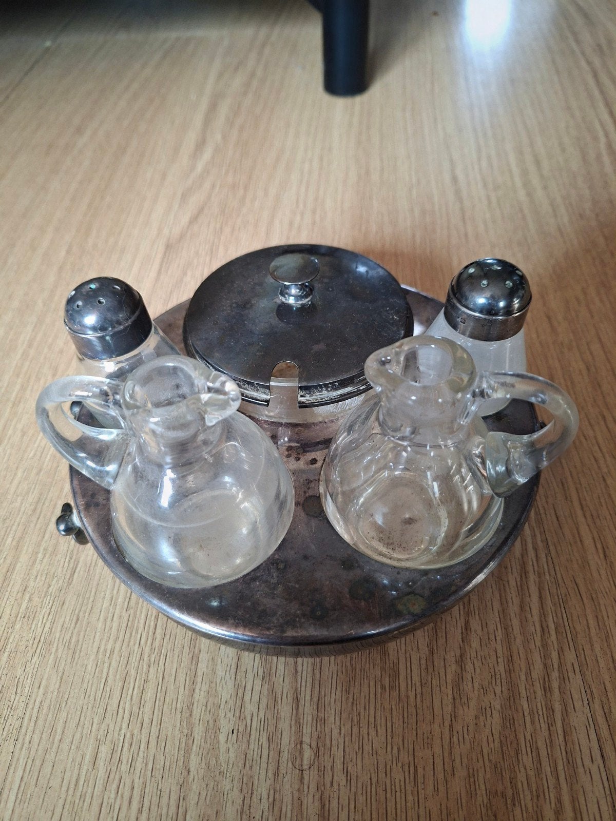 Antieke Christofle Gallia Set - Zout, Peper, Olie, Azi, Antiek en Kunst, Ophalen of Verzenden