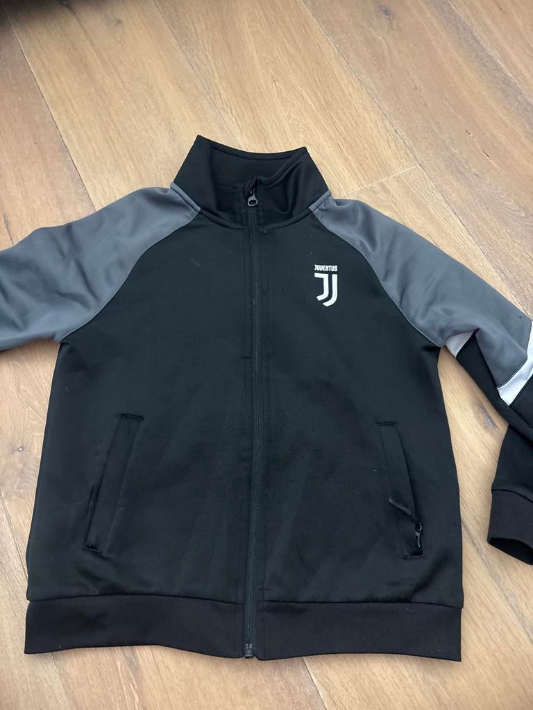 Juventus Trainingsjack Zwart/Grijs - Maat 128, Ophalen of Verzenden, Gebruikt