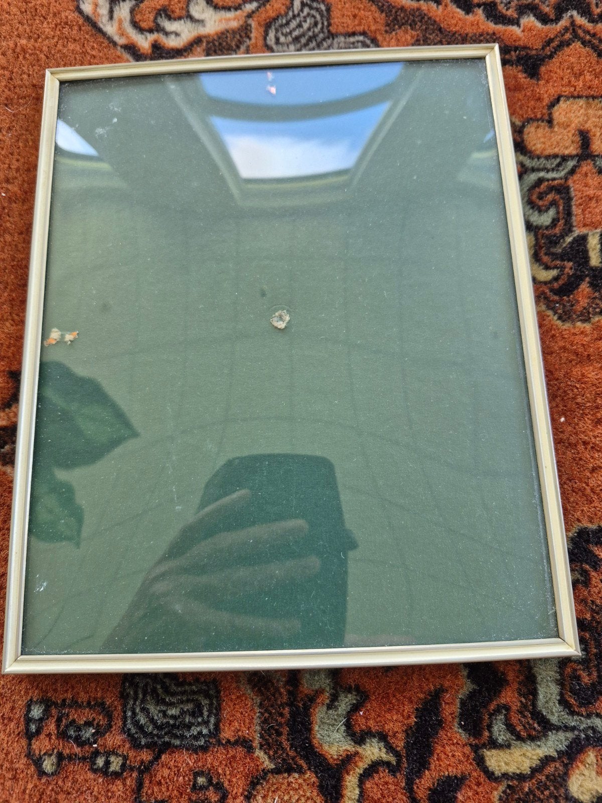 Fotolijst 20x25 cm met bol glas, Gebruikt, Ophalen of Verzenden, Glas, Fotolijst