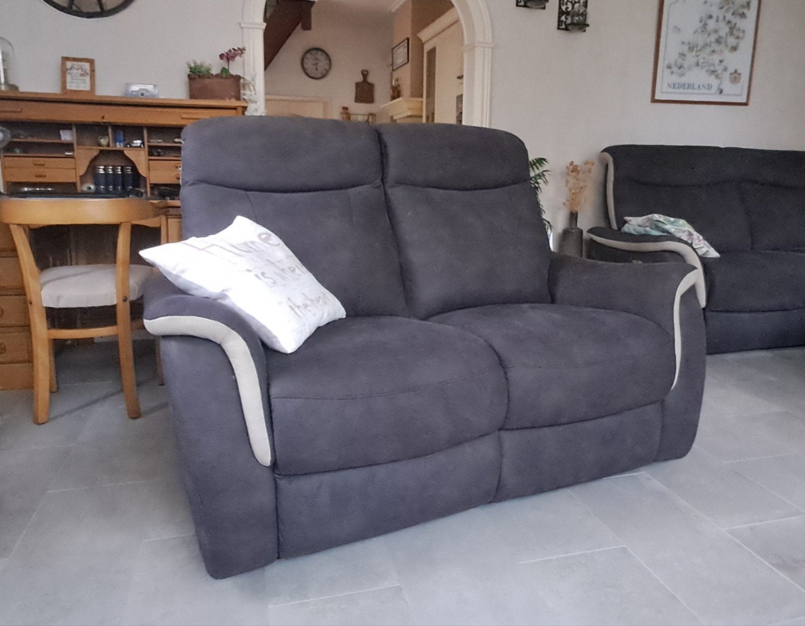 Bank ruime 2 zits, Huis en Inrichting, Banken | Bankstellen, Ophalen, 75 tot 100 cm
