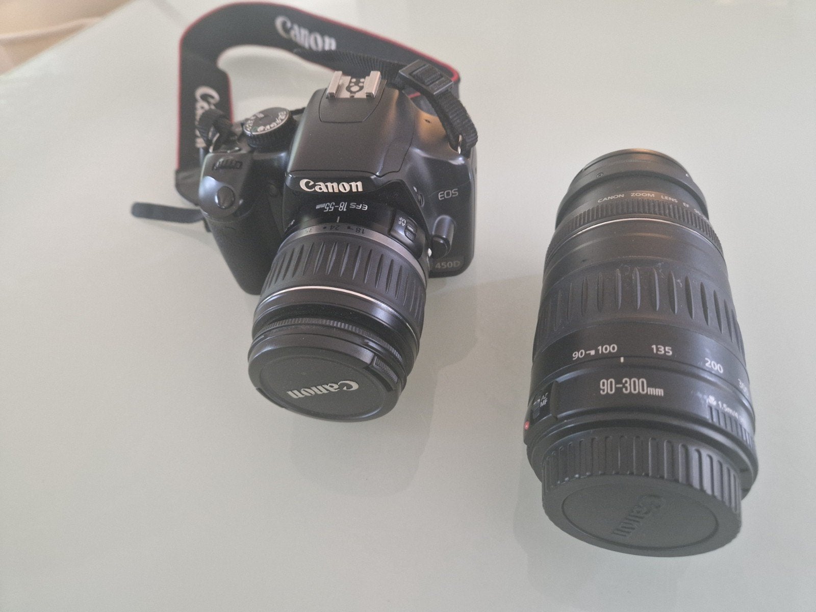 canon eos 450D plus telelens en accesoires, Ophalen of Verzenden, Spiegelreflex, Canon
