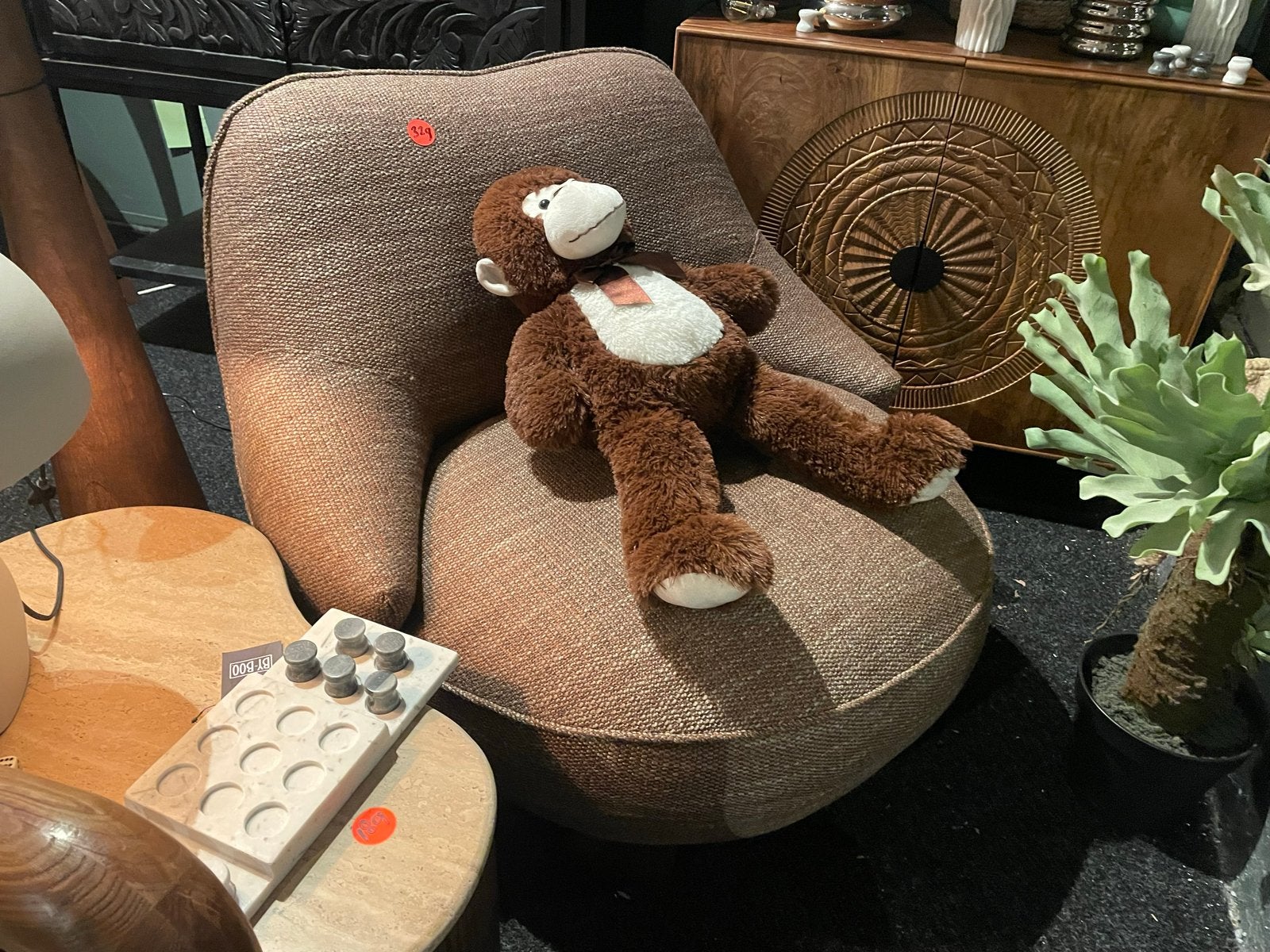Grote luie fauteuil roze/rood - Nieuw, Huis en Inrichting, Ophalen, Nieuw, Stof, 75 tot 100 cm