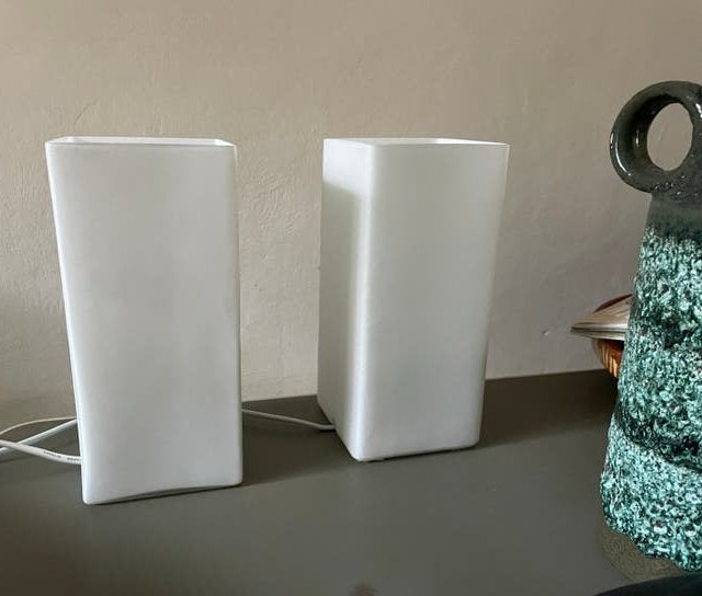 Ice cube lamp Jan des Bouvrie, Ophalen of Verzenden, Zo goed als nieuw, Glas, Wit