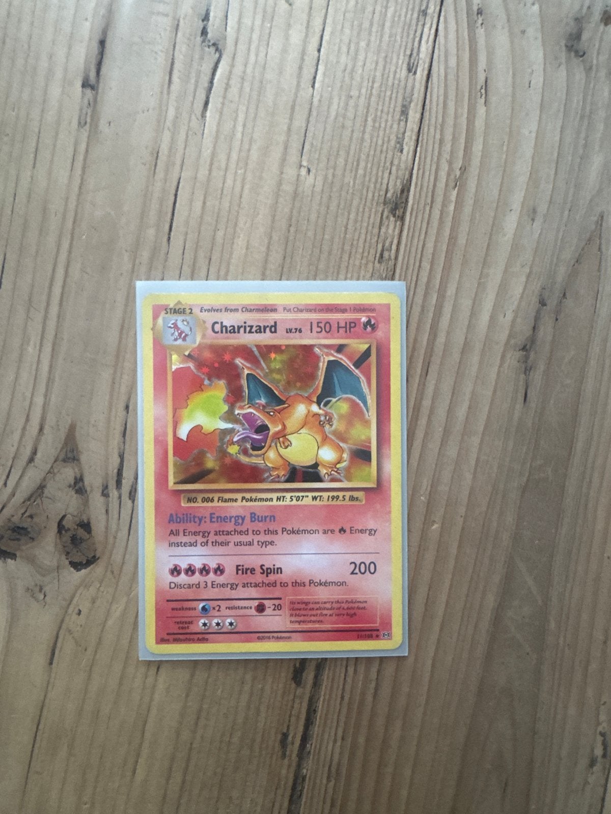 Zeldzame Charizard Pokémon kaart - Base Set, Ophalen of Verzenden, Gebruikt, Losse kaart