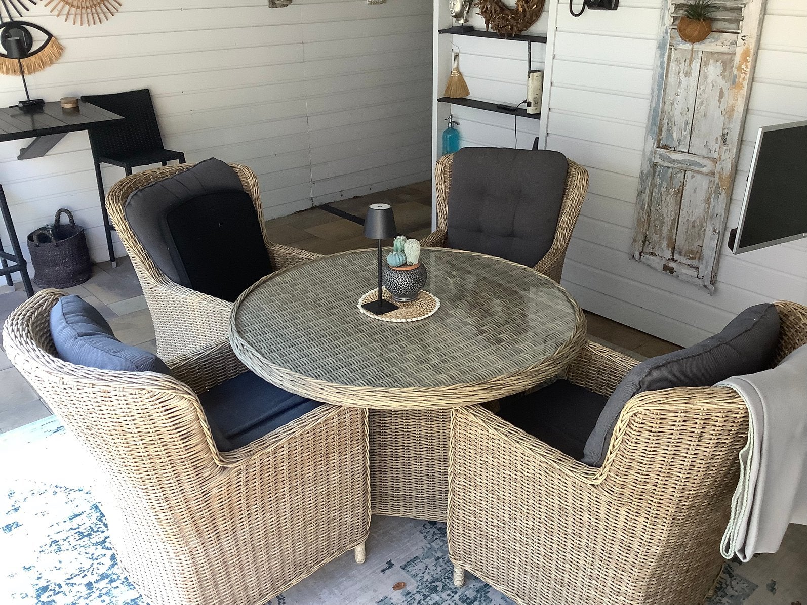 Tuinset, Ophalen of Verzenden, Zo goed als nieuw, Wicker