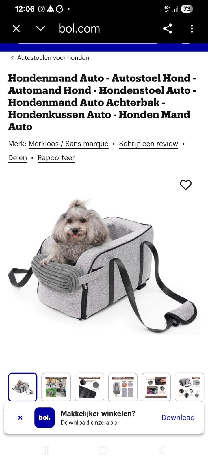honde mand voor in de auto, Dieren en Toebehoren, Ophalen of Verzenden