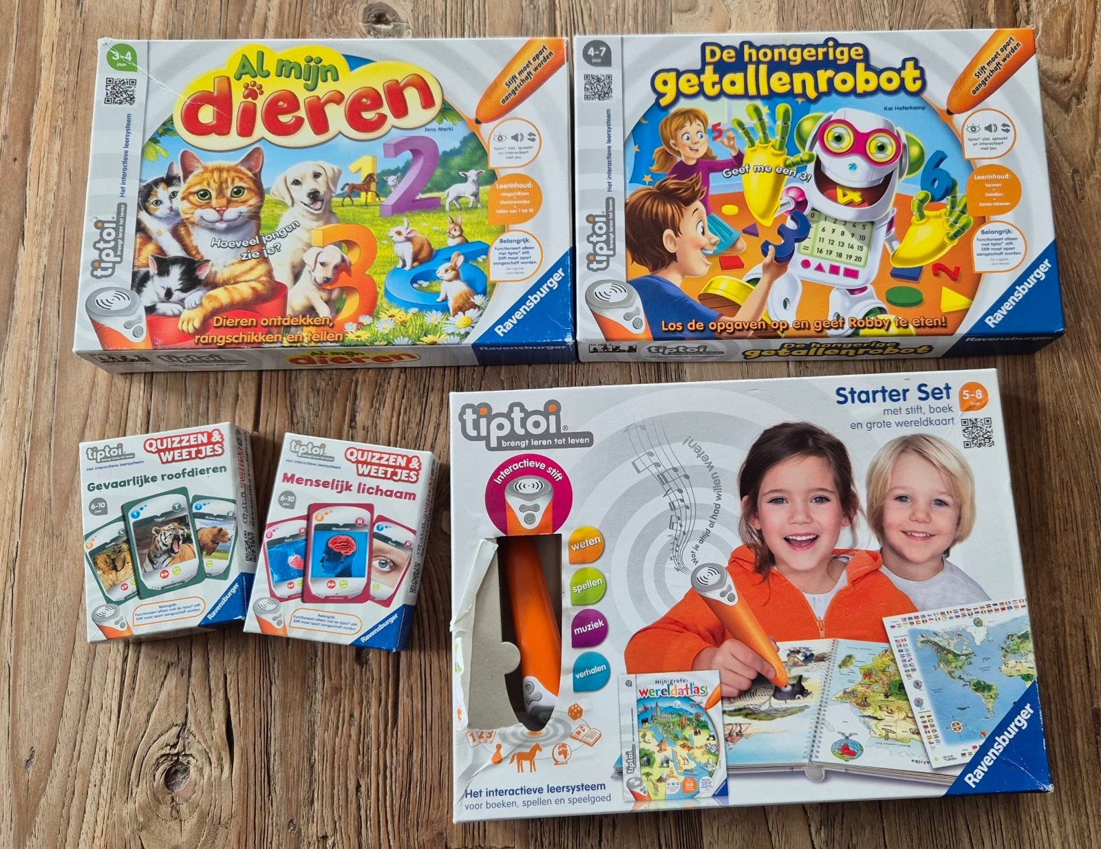 Tiptoi Starter Set met boeken en spellen, Kinderen en Baby's, Ophalen, Zo goed als nieuw, Taal en Lezen, Met geluid