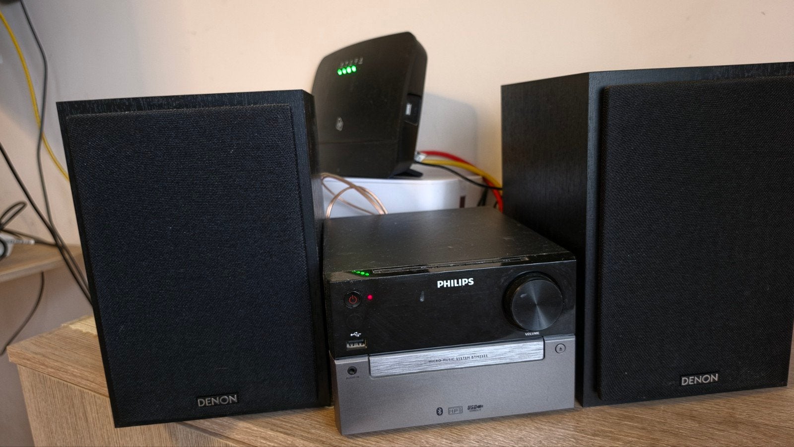 Philips stereoset klein met Denon speakers, Ophalen, Gebruikt, Speakers, Denon