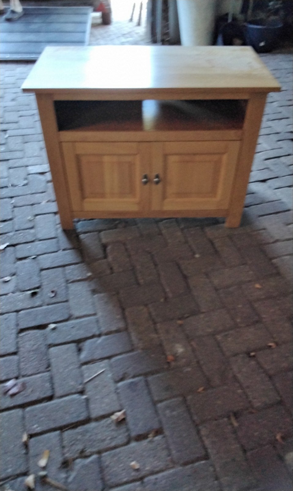 mooi tv kastje, Ophalen, Eikenhout, 50 tot 100 cm, Zo goed als nieuw