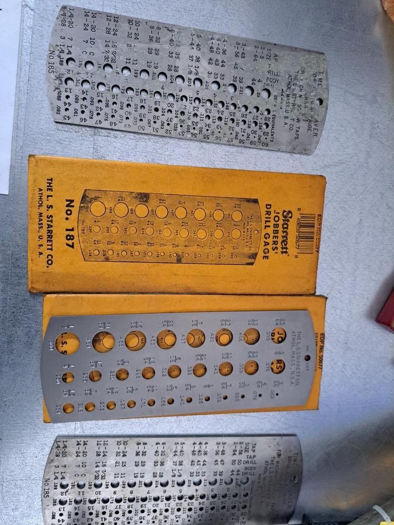 Starrett Boor Mal No. 185 of No. 187 Set, Doe-het-zelf en Verbouw, Meetapparatuur, Ophalen of Verzenden