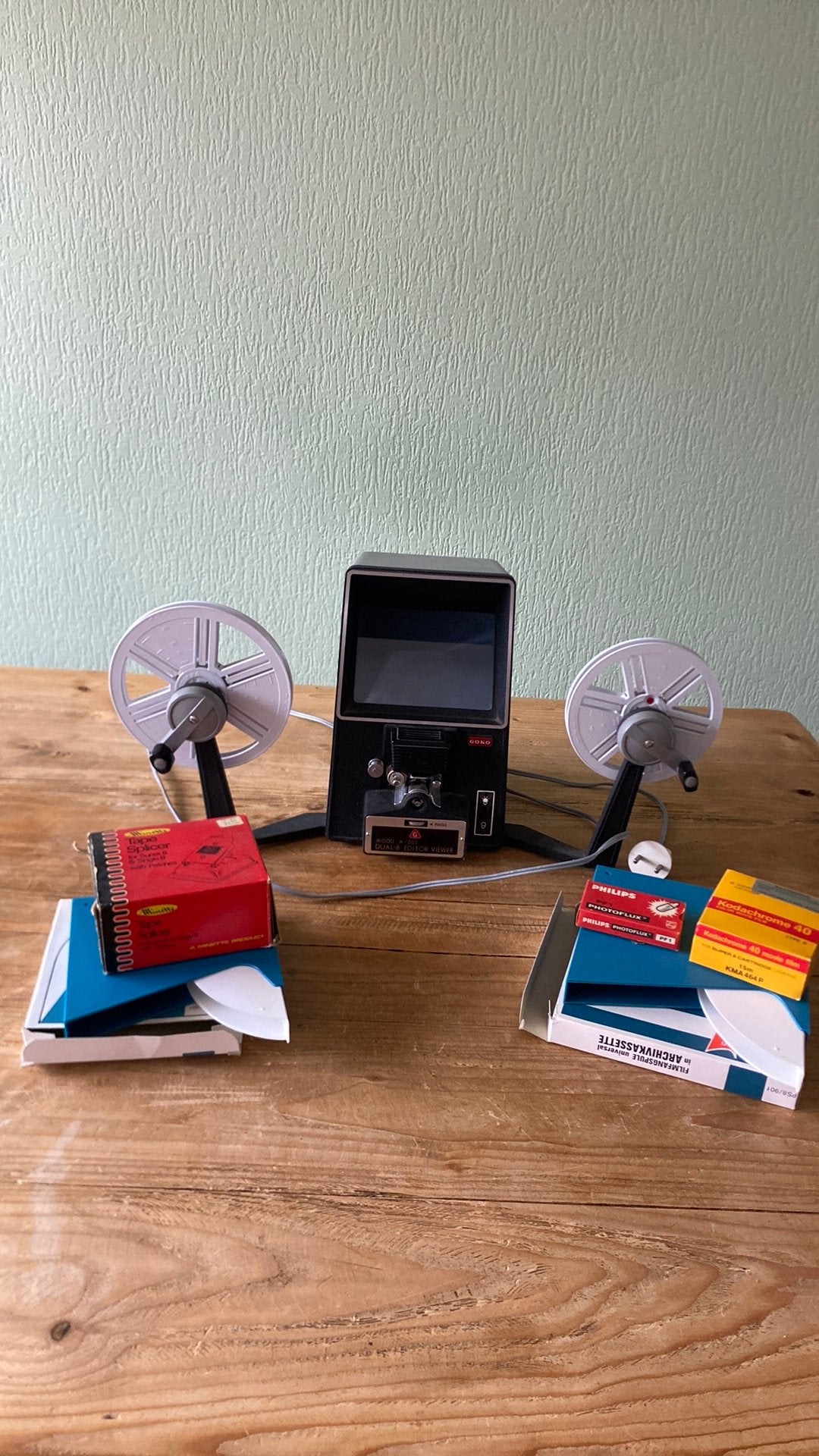 Goko Dual-8 Filmviewer / Montagetafel (Model A-203), Ophalen, 1960 tot 1980, Projector
