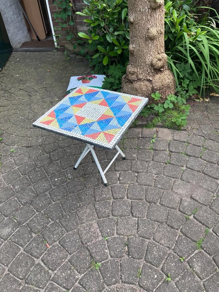 tuin tafeltje, Tuin en Terras, Ophalen, Zo goed als nieuw, Vierkant, Overige materialen