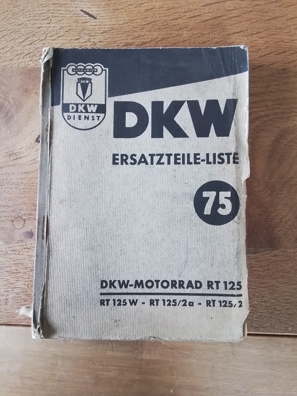 DKW RT 125 onderdelenboek, 1953, Motoren, Ophalen of Verzenden, Overige merken