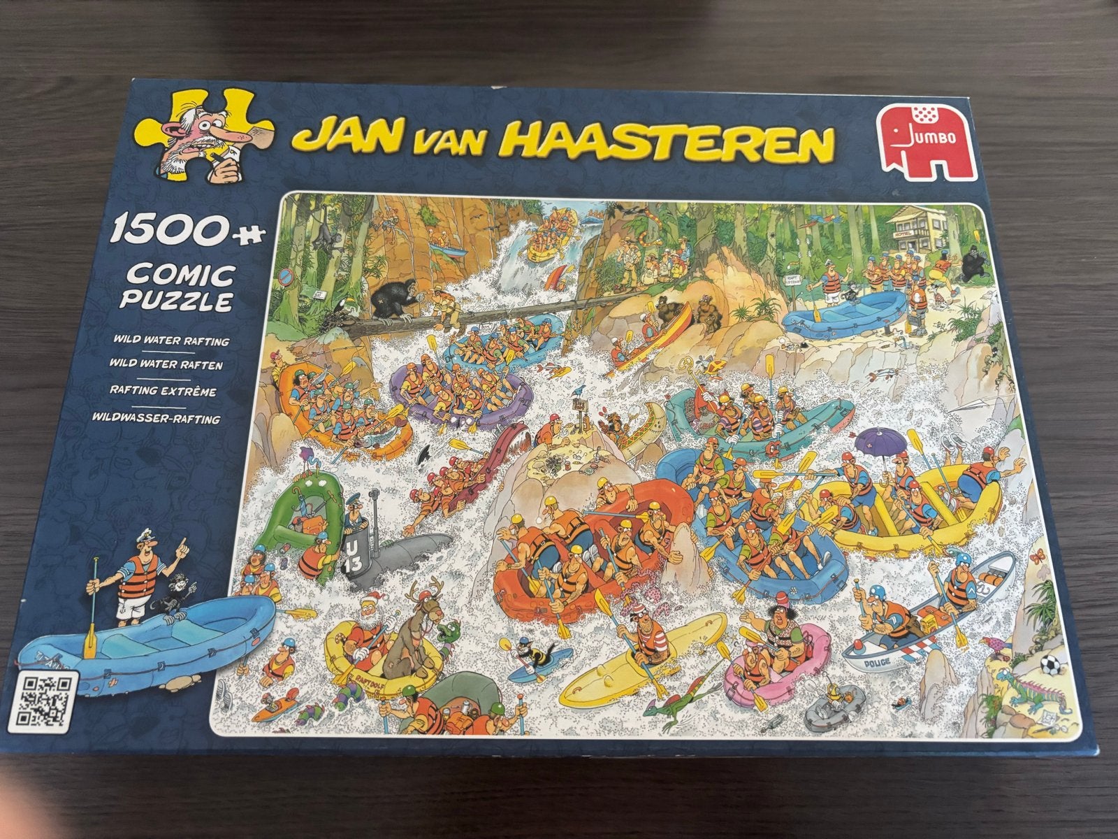Jan van Haasteren Wildwater Raften 1500 stukjes puzzel, Ophalen of Verzenden, Meer dan 50 stukjes, Zo goed als nieuw, 6 jaar of ouder