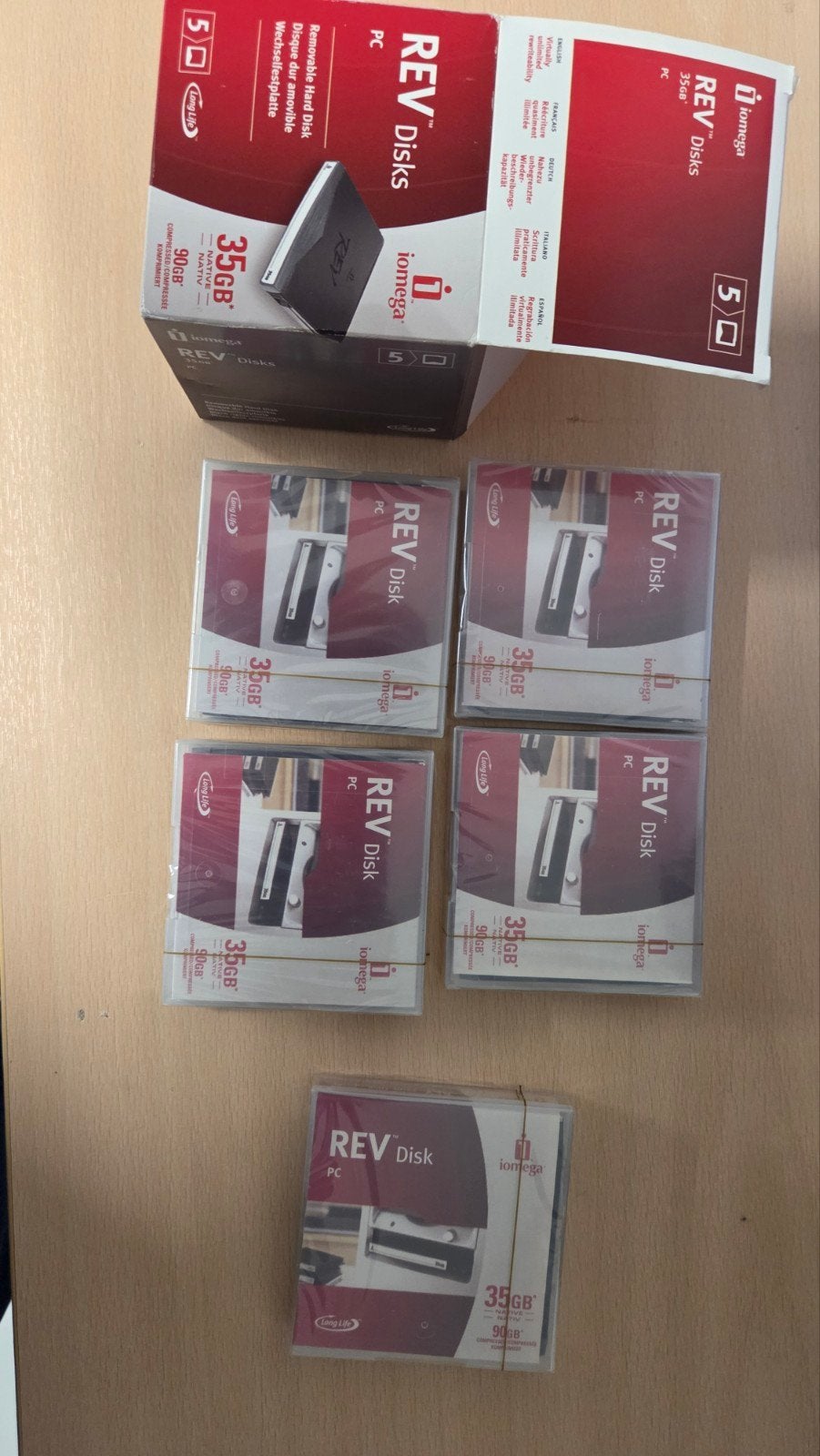 Iomega REV Disks 35GB/90GB - 6 stuks, Intern, HDD, Nieuw, Ophalen of Verzenden