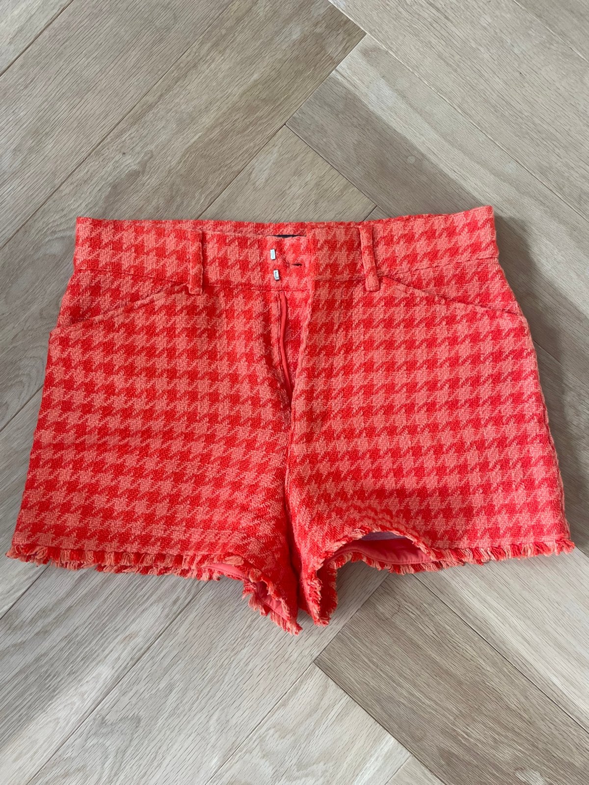 Oranje-rode korte broek van de Zara, Kort, Verzenden, Oranje, Zo goed als nieuw