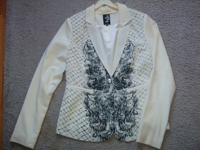 blazer van Superstar mt L, Wit, Maat 42/44 (L), Ophalen of Verzenden, Zo goed als nieuw