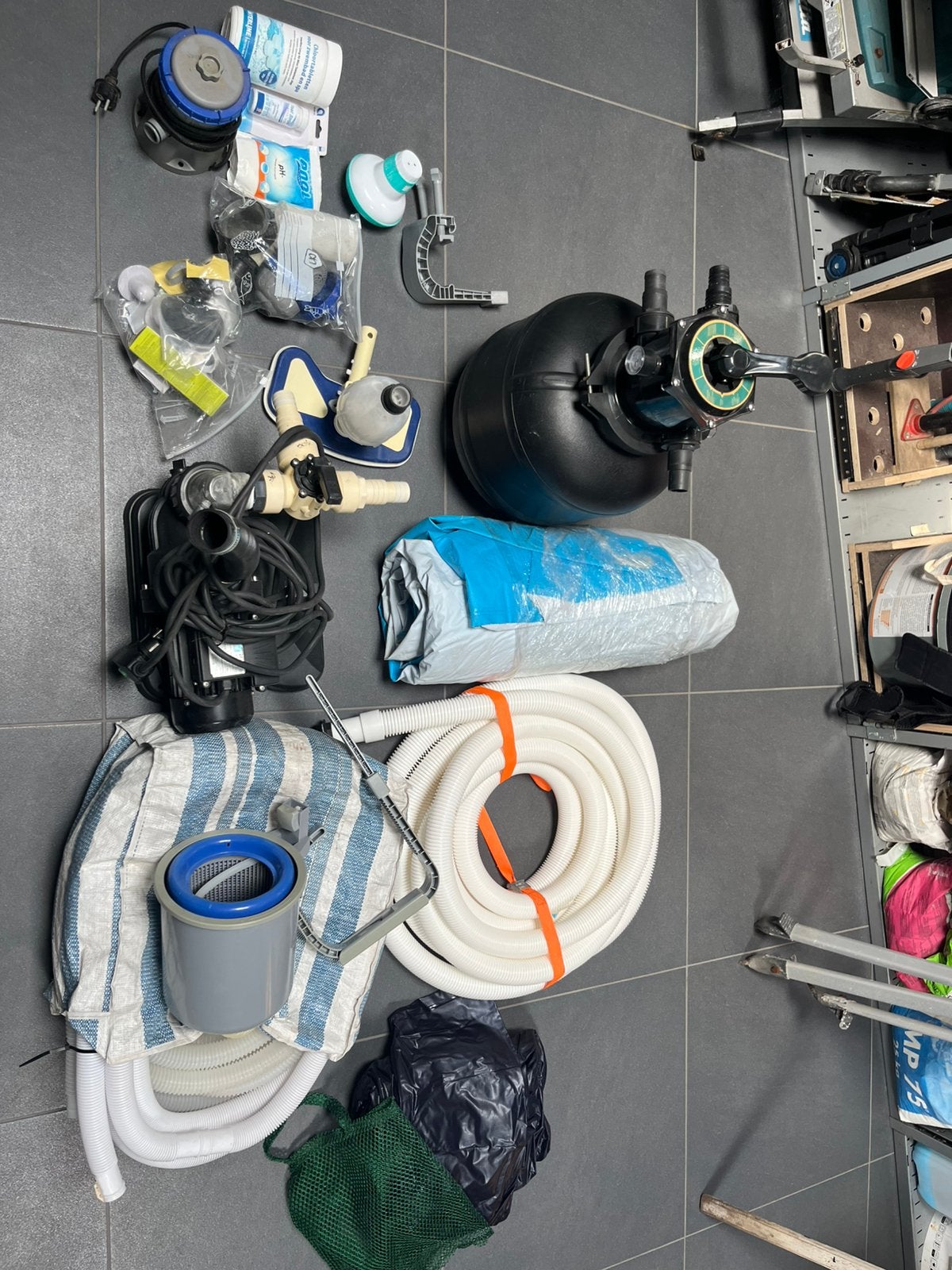 Zwembad 3 meter zandfilter, pomp, skimmer, enz gebruiksklaar, Ophalen, Zo goed als nieuw, Zwembadpomp