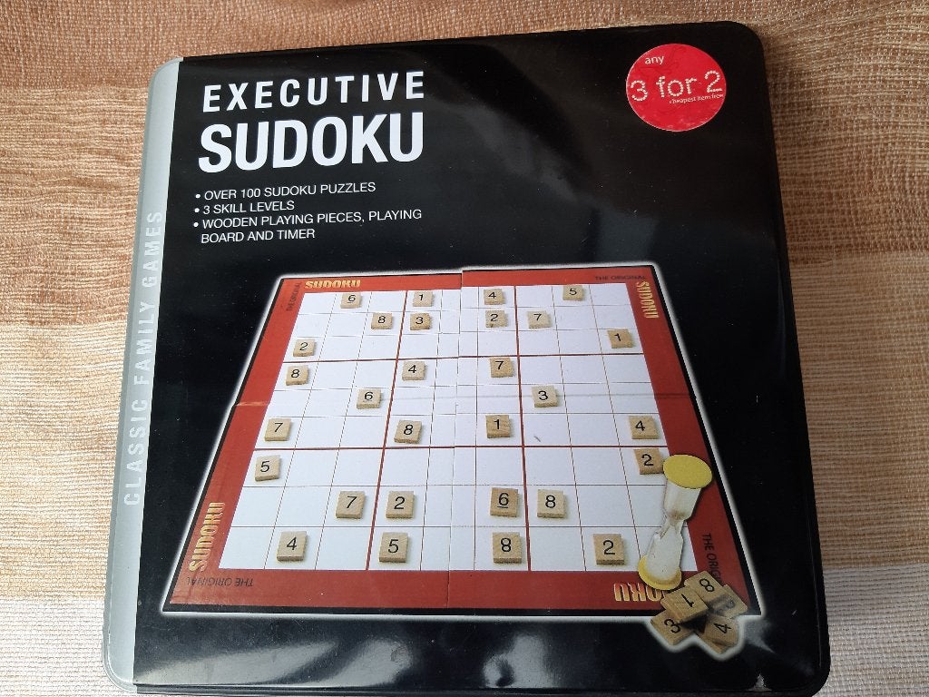 Sudoku Executive van Cardinal met houten stukjes lux,, Ophalen, Cardinal, Zo goed als nieuw, Een of twee spelers