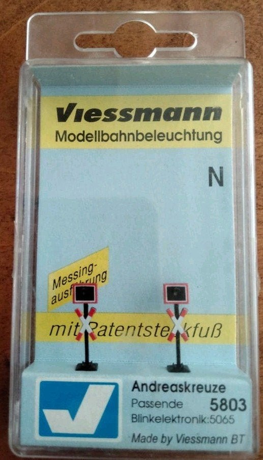 Viessmann Andreas kruis 5803 N-spoor, Overige merken, Gelijkstroom of Wisselstroom, Overige typen, Nieuw