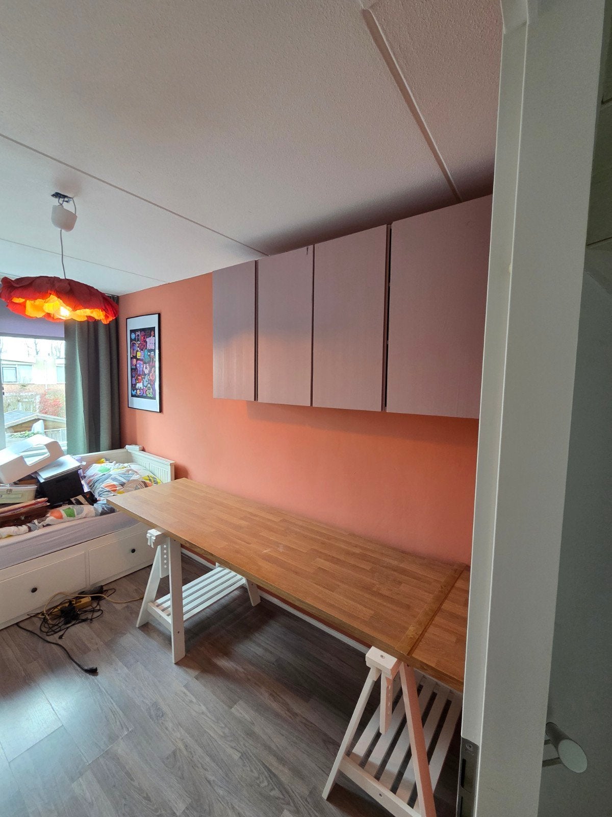 2x IKEA MITTBACK schragen wit massief hout 58x70/93 cm, Ophalen