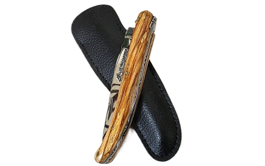 Antiek/klassiek Zakmes Laguiole GUY FAYET Olijfhout 22cm, Verzenden, Overige soorten, Overige gebieden, Mes of Dolk