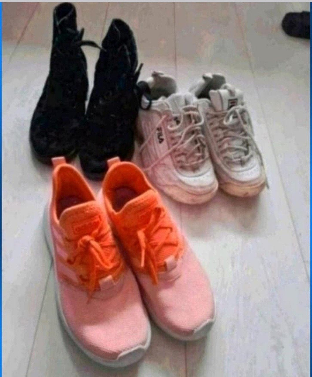3 paar schoenen maat 38
Adidas oranje alleen met de binnen, Kleding | Dames, Fila en adidas, Overige kleuren, Ophalen of Verzenden